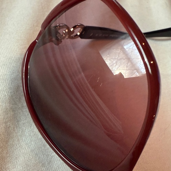 Coach Women's Burgundy Sunglasses - Picture 4 of 5